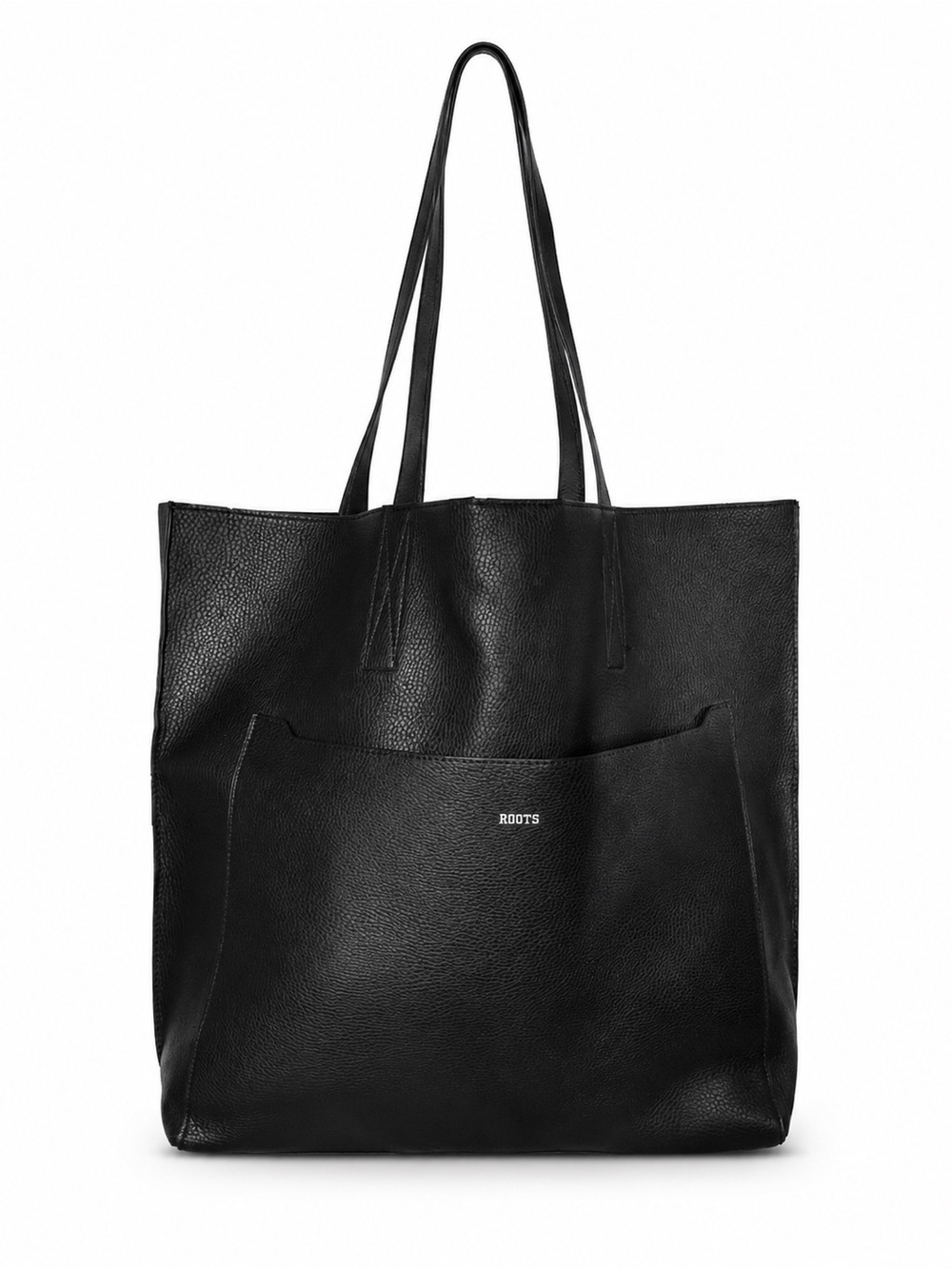 Roots Genuine Leather Tote Bag | Black